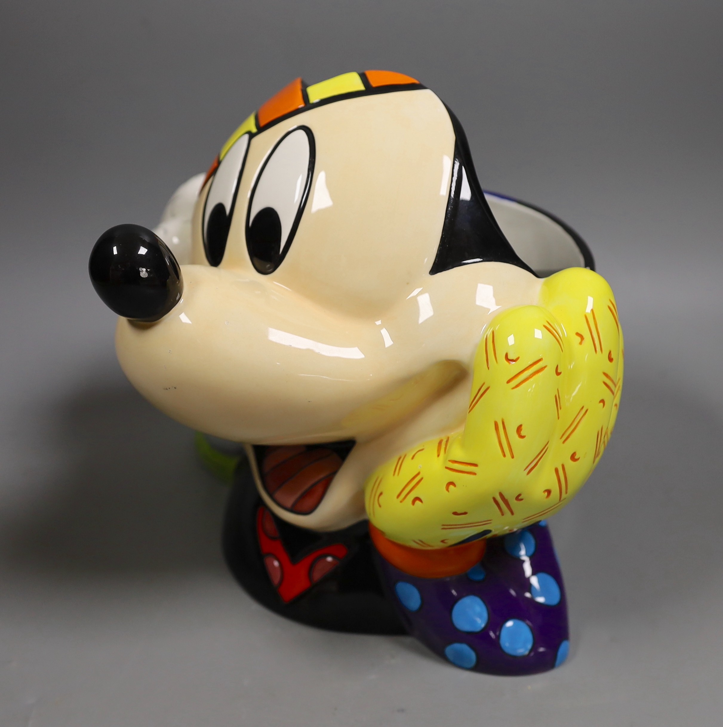 Romero Britto (Brazilian, 1963-), a ceramic Mickey Mouse cookie jar